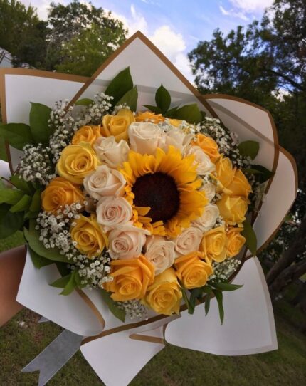 Ramo de Girasol con Rosas